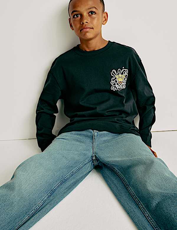 חולצת שרוול ארוך Doodle Boy™ x SpongeBob SquarePants™‎ (2‏-16 שנים) - IL