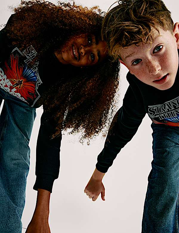 Mikina Stranger Things™ s vysokým podílem bavlny (6–16 let) - CZ