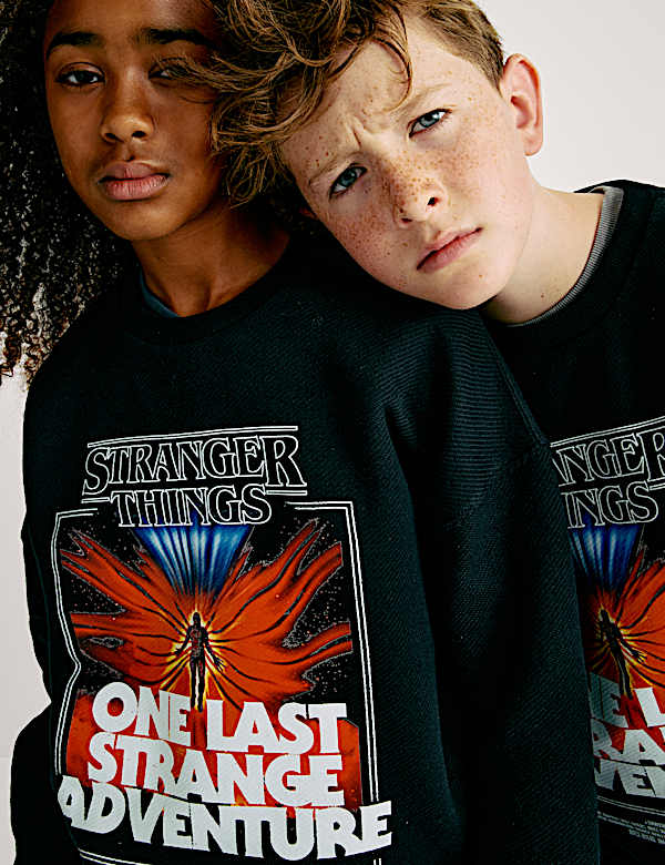 Mikina Stranger Things™ s vysokým podílem bavlny (6–16 let) - CZ