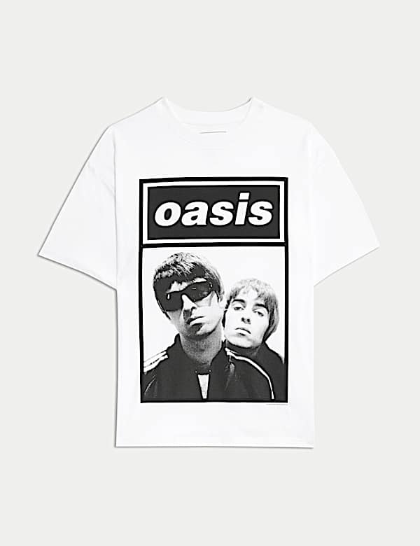 Koszulka z grafiką Oasis 100% bawełny (6–16 lat) - PL