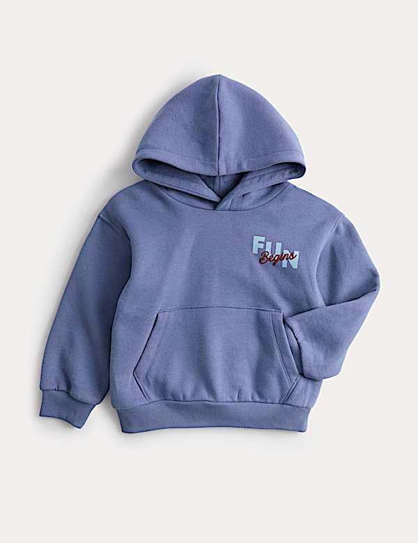 Sudadera con capucha de algodón con gráfico Fun Begins (2-8 años) - ES