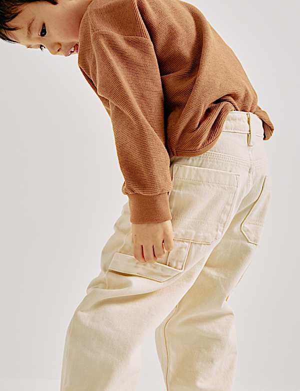 Pure Cotton Denim Carpenter Jeans (2-8 Years) - DE