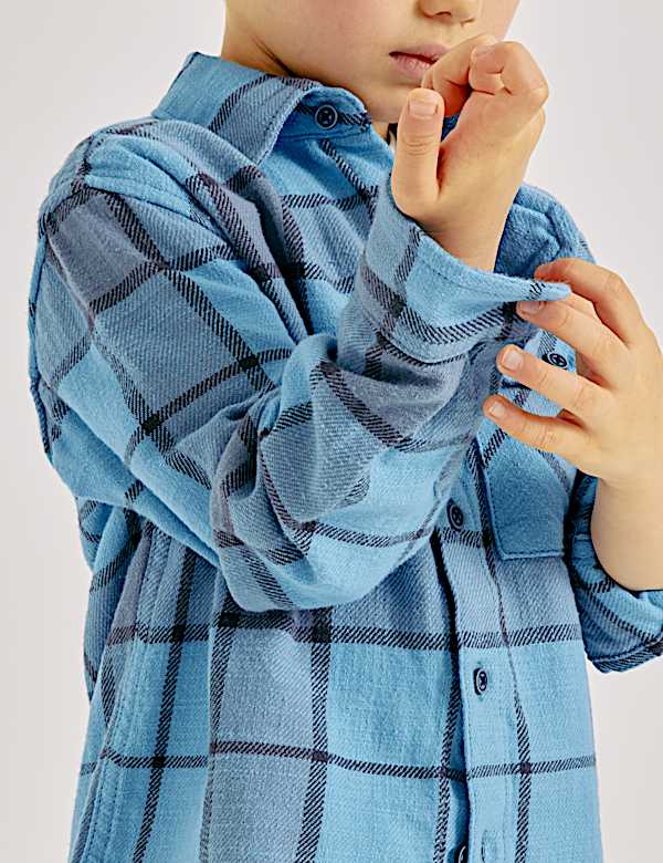 Pure Cotton Check Shirt (2-8 Yrs) - VN