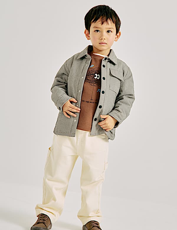 Cotton Rich Embroidered Monster Top (2-8 Yrs) - PT