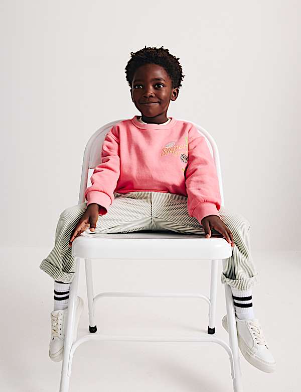 Pure Cotton Striped Trousers (2-8 Years) - US