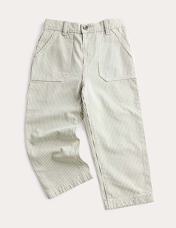Pure Cotton Striped Trousers (2-8 Years) - US