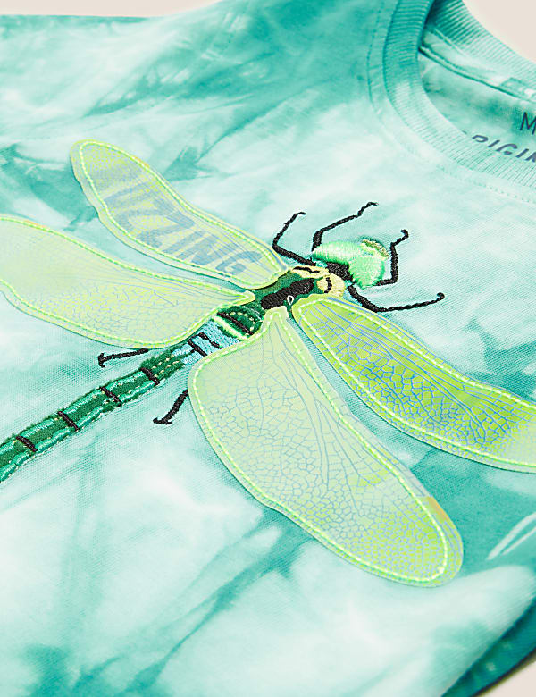 Pure Cotton Tie Dye Dragonfly T-Shirt