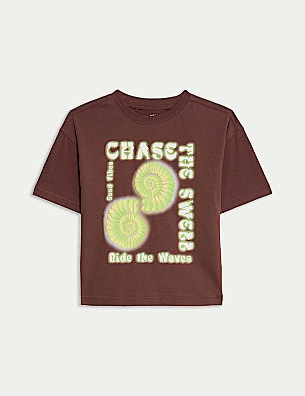 Pure Cotton Shell Graphic T-Shirt (2-8 Yrs) - KR