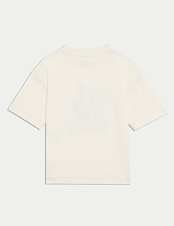Pure Cotton 'Outside' Slogan T-Shirt (1-8 Yrs)