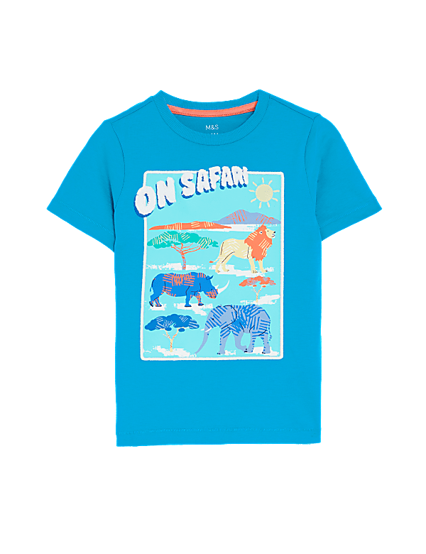 Pure Cotton Safari Print T-Shirt (2-8 Yrs)