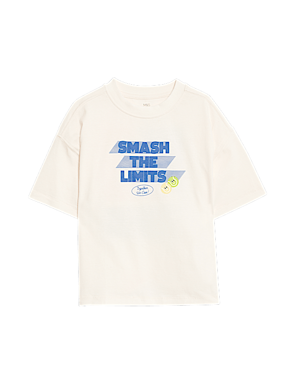 Pure Cotton Back Graphic T-Shirt (2-8 Yrs)
