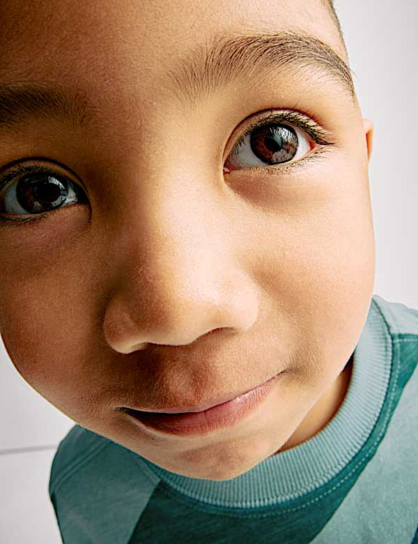 Pruhované tričko z čisté bavlny s s diagonálními vlnami (2–8 let) - CZ