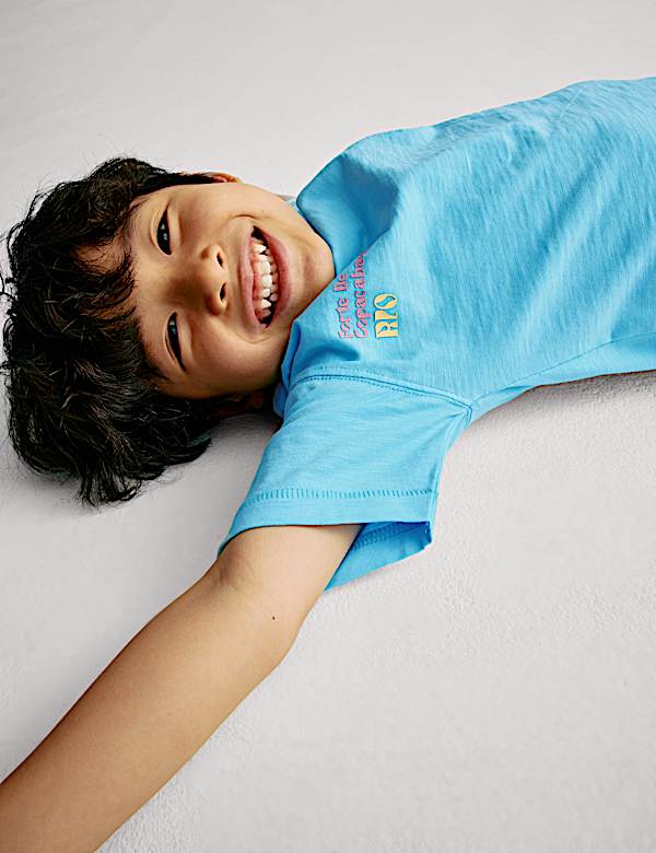 Pure Cotton Back Graphic T-Shirt (2-8 Yrs)
