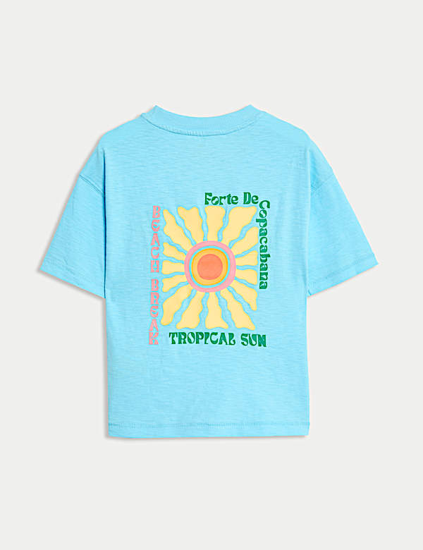Pure Cotton Back Graphic T-Shirt (2-8 Yrs)
