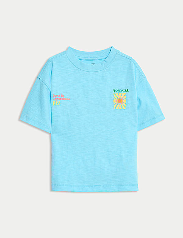 Pure Cotton Back Graphic T-Shirt (2-8 Yrs) - JE