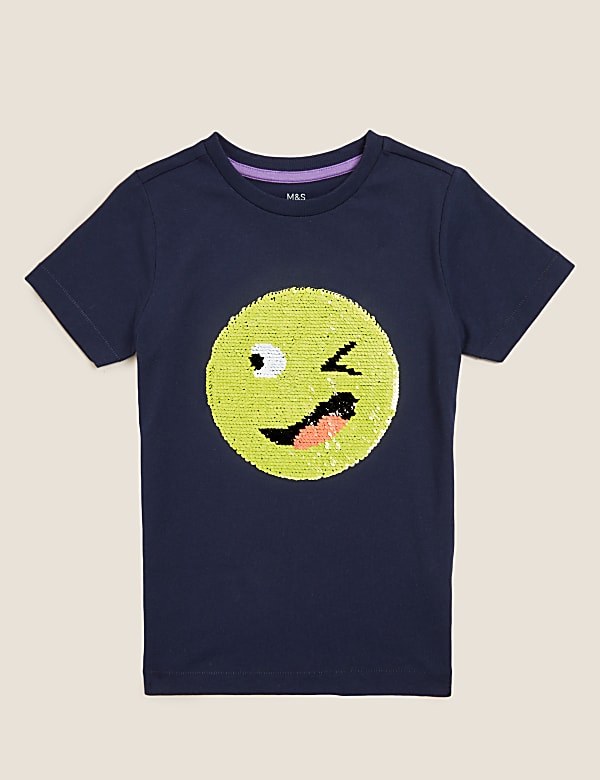 Pure Cotton Reversible Sequin T-Shirt