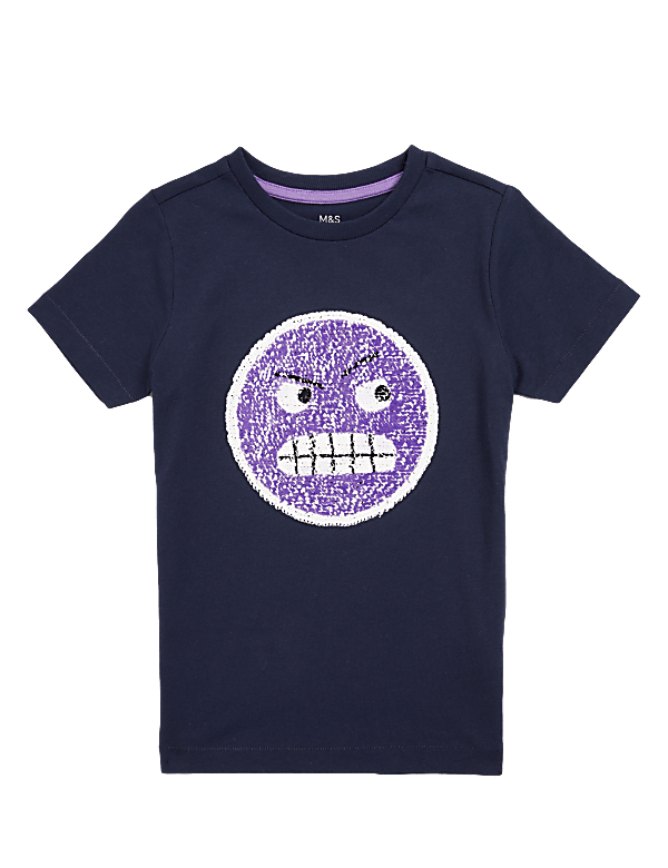 Pure Cotton Reversible Sequin T-Shirt