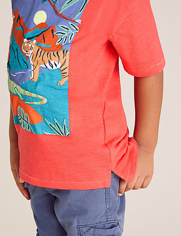 Pure Cotton Jungle Scene T-Shirt (2-7 Yrs)