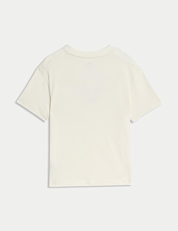 Cotton Rich Slogan T-Shirt (2-8 Yrs)