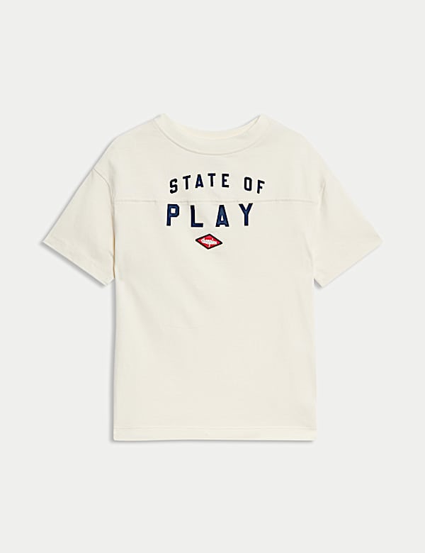Cotton Rich Slogan T-Shirt (2-8 Yrs)