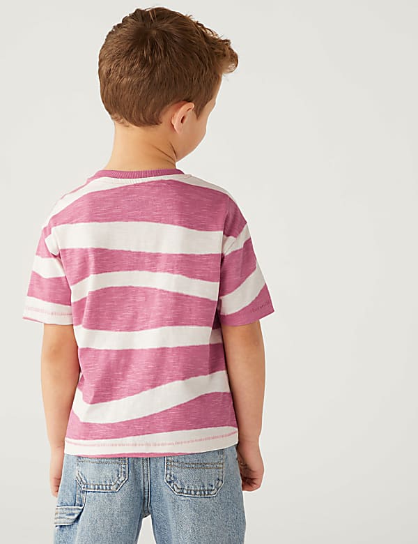 Pure Cotton Striped Safari T-Shirt