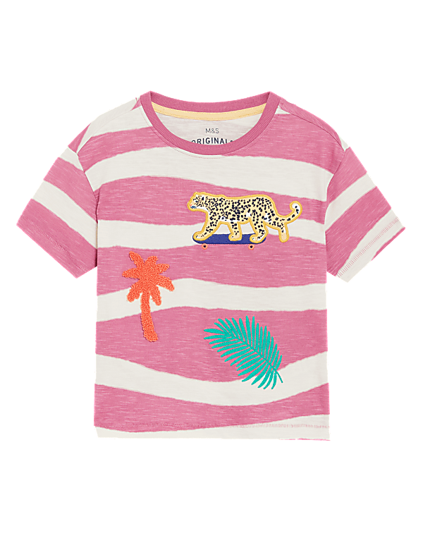 Pure Cotton Striped Safari T-Shirt