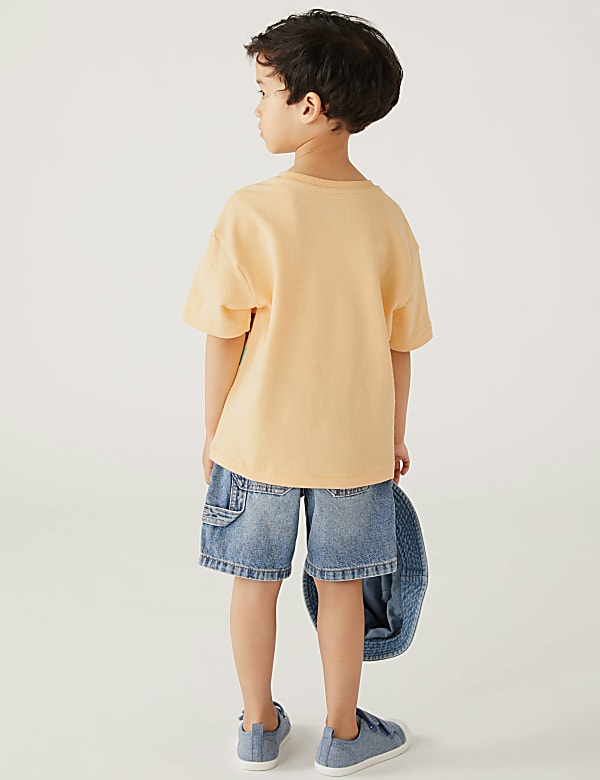 Pure Cotton Wave Print T-Shirt