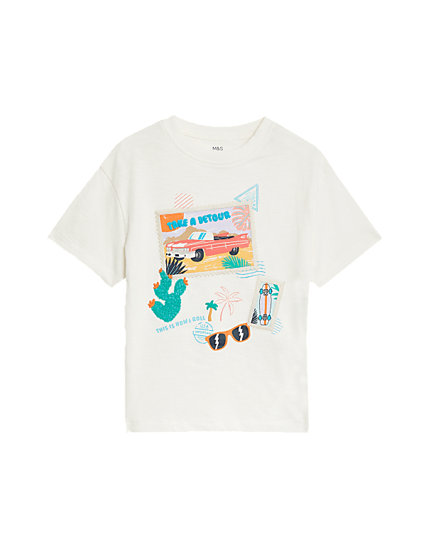 Pure Cotton Postcard T-Shirt (2-8 Yrs)
