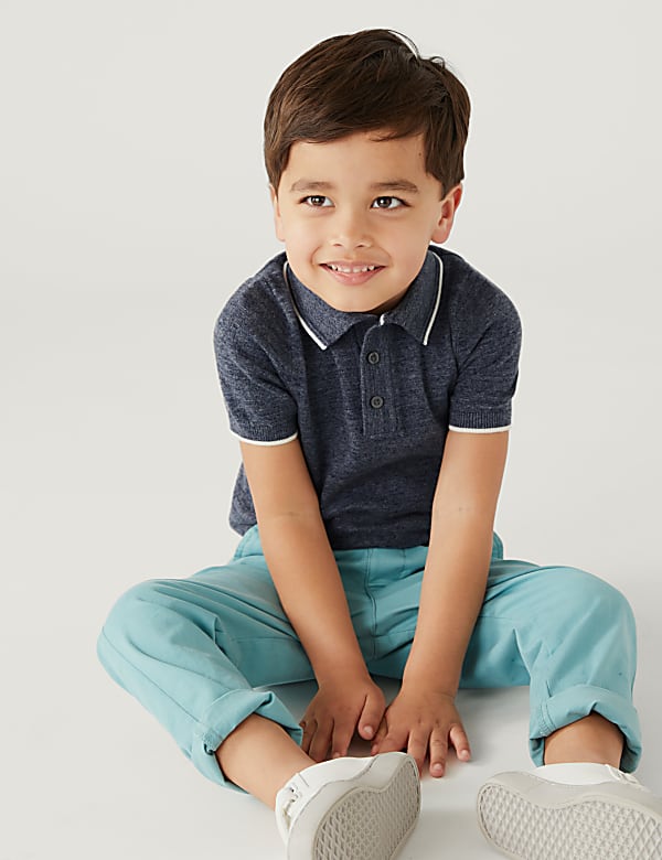 Cotton Rich Knitted Polo Shirt