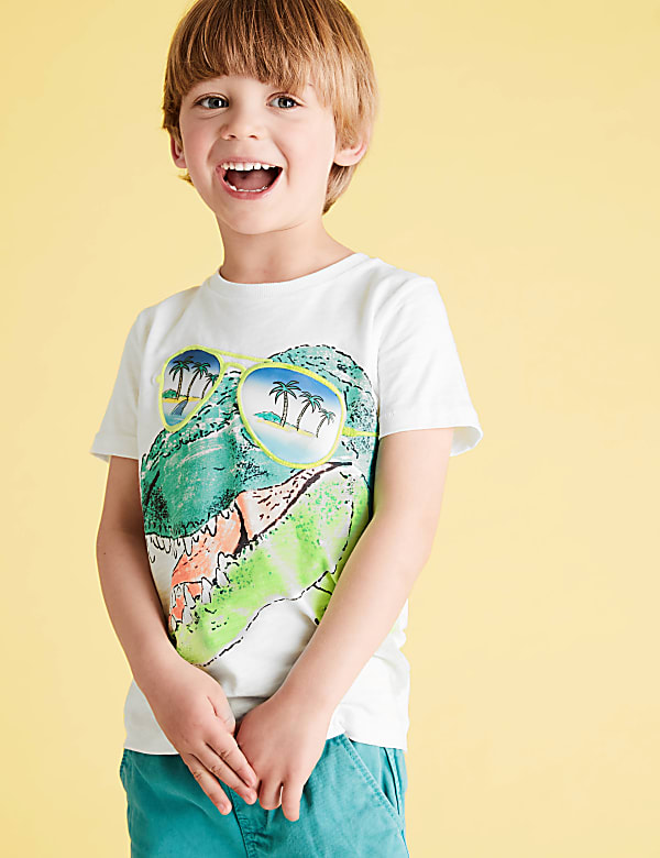 Pure Cotton Dinosaur T-Shirt