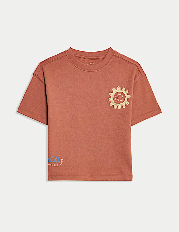 Pure Cotton Embroidered T-Shirt (2-8 Yrs) - FR