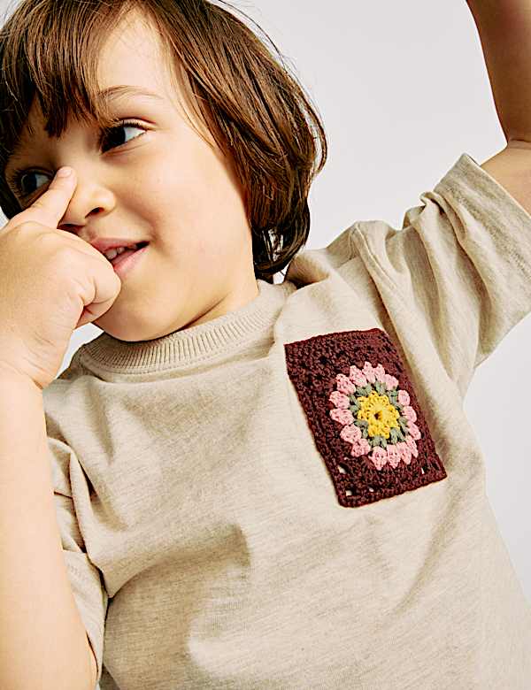 Pure Cotton Pocket T-Shirt (2-8 Yrs) - ID