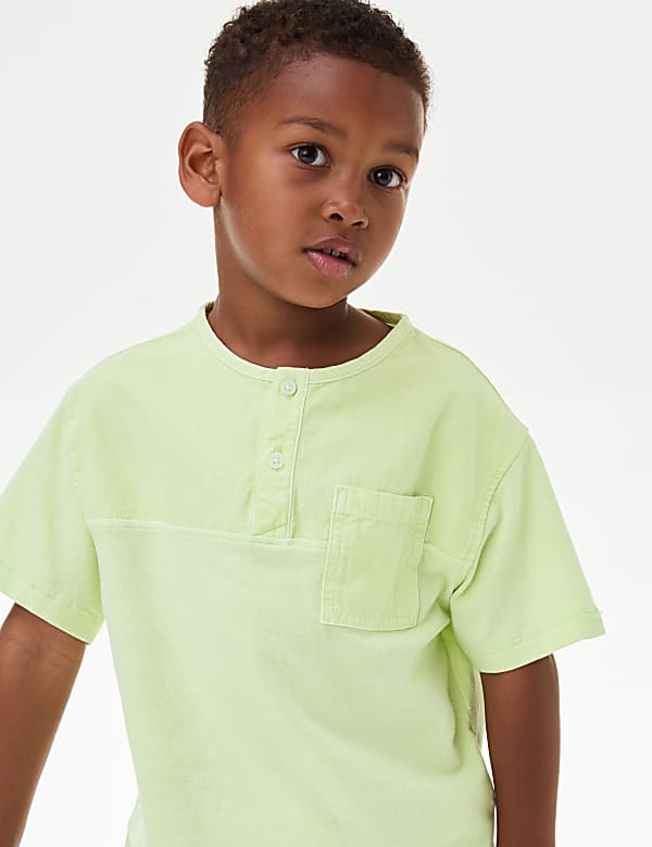 Cotton Rich Striped Textured T-Shirt (2-8 Yrs)