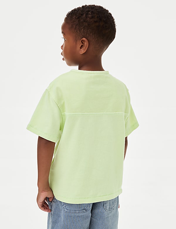 Cotton Rich Striped Textured T-Shirt (2-8 Yrs)