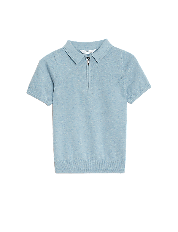 Pure Cotton Knitted Polo Shirt (2-8 Yrs)