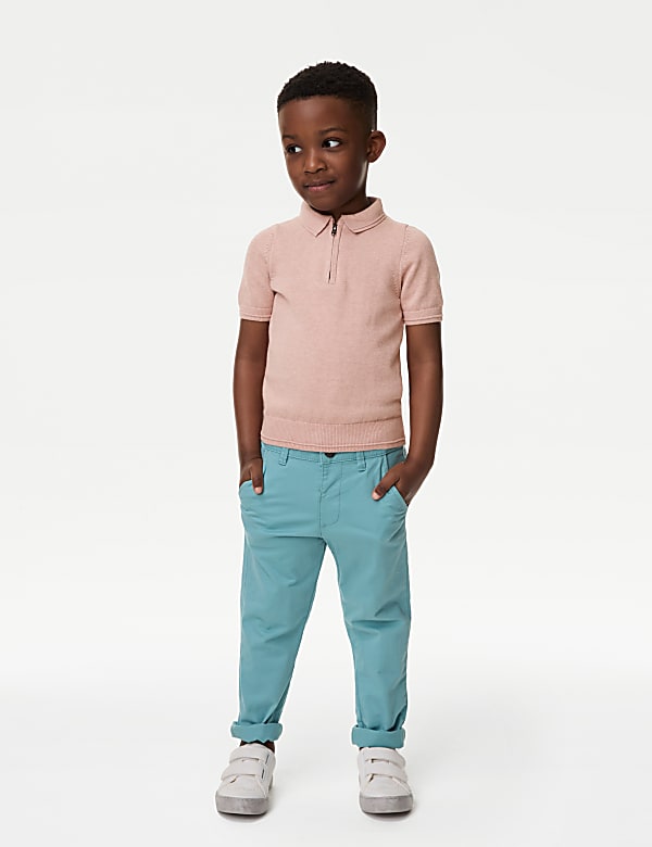 Pure Cotton Knitted Polo Shirt (2-8 Yrs)
