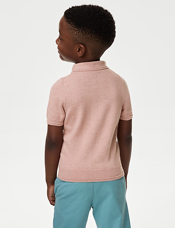 Pure Cotton Knitted Polo Shirt (2-8 Yrs)