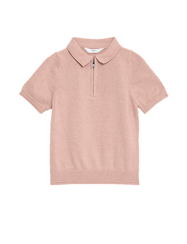 Pure Cotton Knitted Polo Shirt (2-8 Yrs)