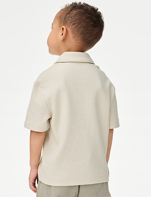 Cotton Rich Embroidered Polo Shirt (1-8 Yrs) - AL