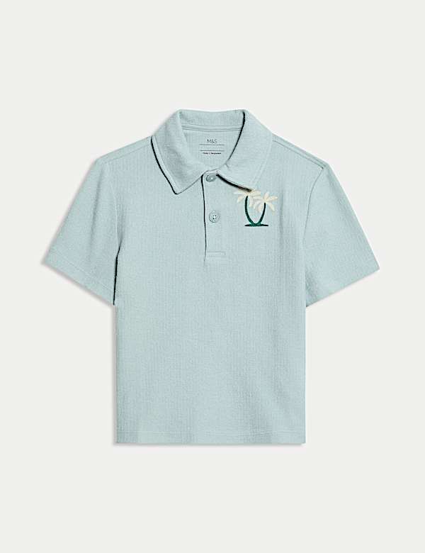 Cotton Rich Textured Polo Shirt (2-8 Yrs) - PT