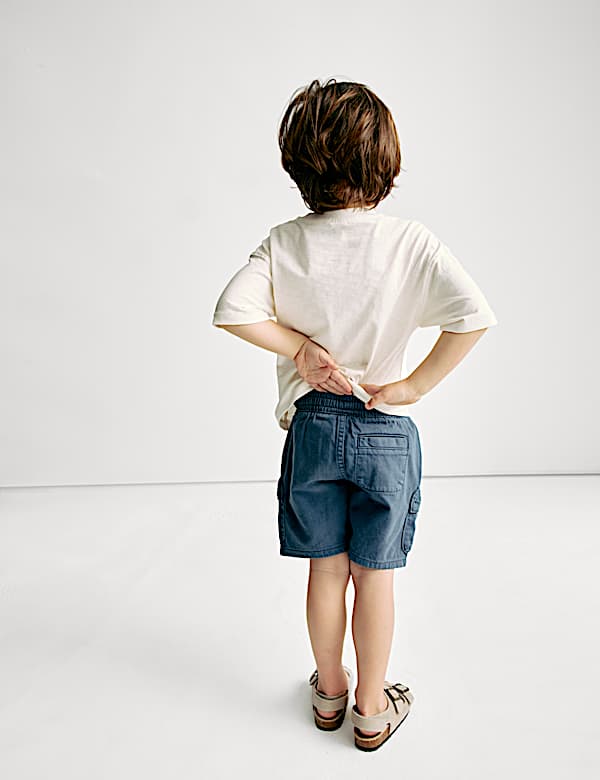 חולצת טי מבד עשיר בכותנה עם הדפס תפוזים (2-‏8 שנים) - IL