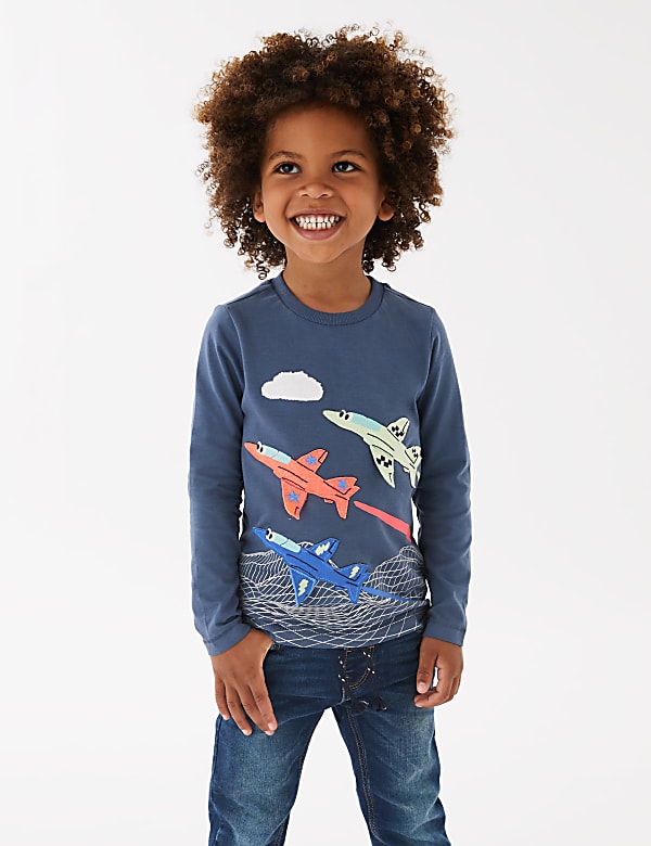 Pure Cotton Airplanes Top (2-7 Yrs)