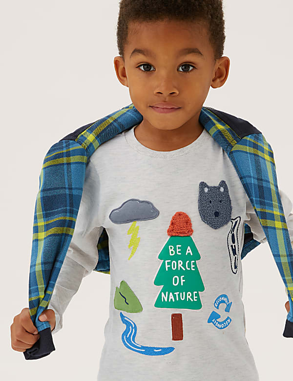 Cotton Rich Nature Embroidered Top (2-7 Yrs)