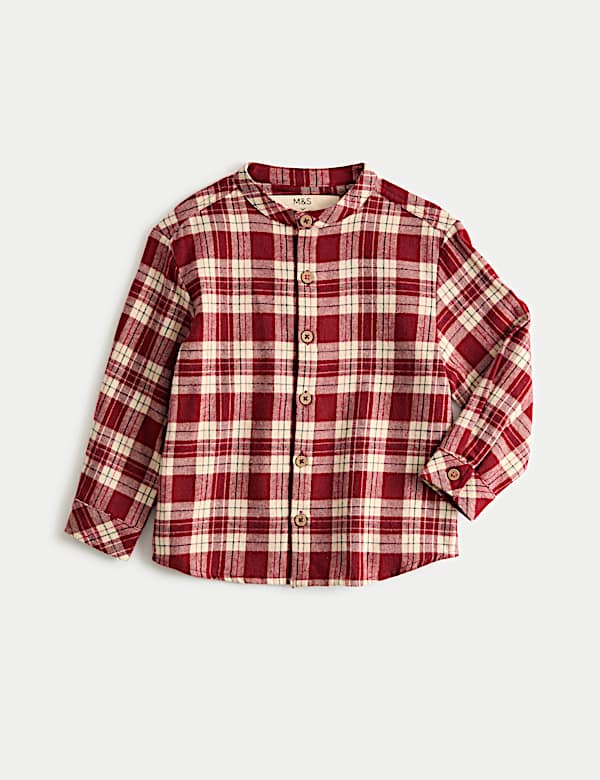 חולצת משבצות מכותנה טהורה (1‏-10 שנים) - IL