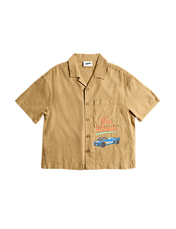 Linen Rich Hot Wheels&trade; Graphic Shirt (2-8 Yrs)