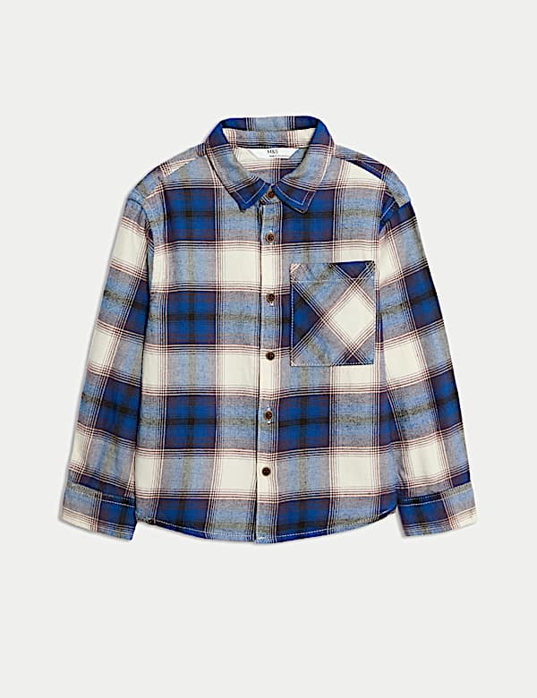 Pure Cotton Brushed Checked Shirt (2-8 Yrs) - NZ