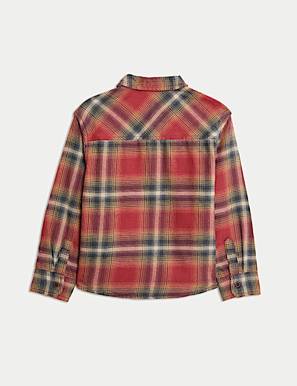 Pure Cotton Brushed Checked Shirt (2-8 Yrs)