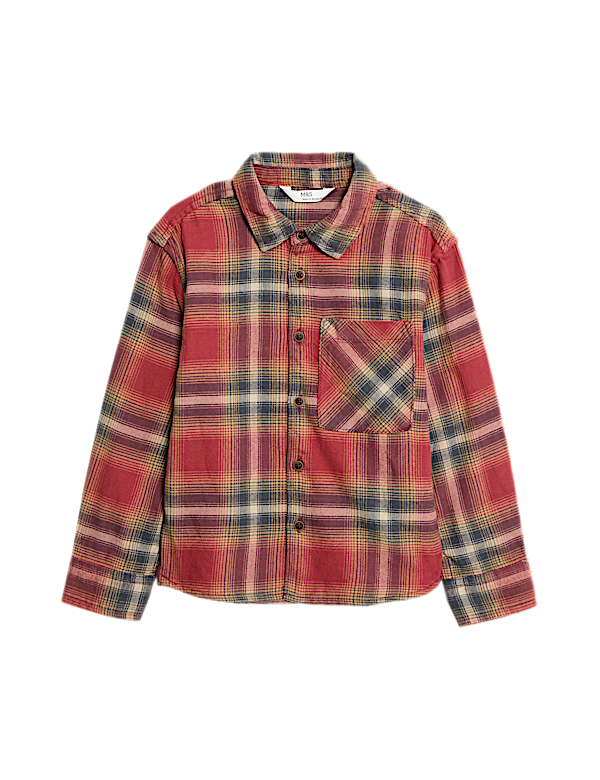 Pure Cotton Brushed Checked Shirt (2-8 Yrs)