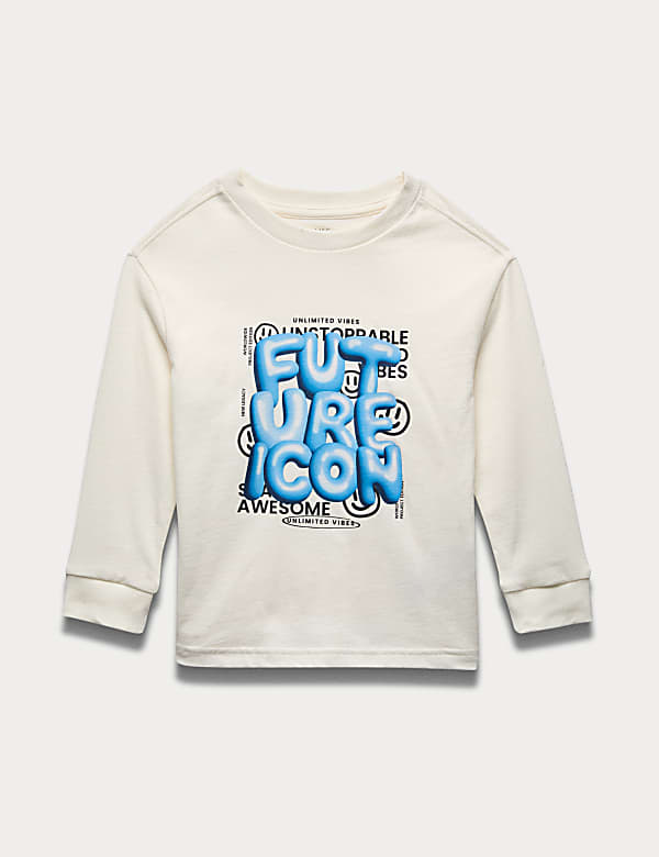 Pure Cotton Future Icon Slogan Top (2-8 Yrs) - IT