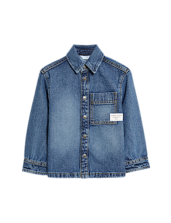 Pure Cotton Twill Denim Shirt (2-8 Yrs)